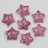 Dekoratif Figürinler Toptan 15mm Sevimli Glitter Yıldız Düzbakaları Reçine Parlaklık Parlak Cabochons Telefon Deco Hairbow Diy zanaat yapımı