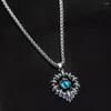 Ketten Retro Devil Blue Eyes Anhänger Halskette Herren Mode Punk Hip Hop Domineering Schmuck Persönlichkeit Geschenk