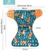 Couches lavables Happyflute OS couche de poche 4pcSet lavable réutilisable absorbant écologique couche-culotte réglable couverture de couche-culotte pour bébé 230223