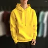 Pulls pour hommes Sweat à capuche pour homme Pull Streetwear Doublure en peluche douce Élégante Bas côtelé chaud