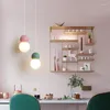 Lámparas colgantes Nordic Macarons LED Araña para niños Habitación para niños Niño Niña Dormitorio Mesa Decoración del hogar Lámpara colgante cálida Accesorios