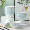 Miski elegancka miska porcelanowa ceramiczna biała kreatywna europejska indywidualna indywidualna Wajilla Completa de Platos Strewa stołowa ED50TW