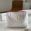 Bolsas de cosméticos Casos de maquiagem coreana de maquiagem para mulheres artigos de beleza portátil de beleza feminina Caso de algodão floral 230224