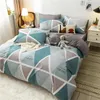 Bedding Sets Set Plaid Bed Duvet 240X220 King Size Quilt Cover With Pillowcase Nordic Modern Room
