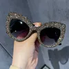 Sunglasses Rhinestone Sunglasses Women Cat eye Sunglasses Ladies Vintage Oversized Shades For Zonnebril Dames Oculos De Sol Feminino G230223