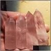 Cadeaux artisanaux et artisanat Home Garden Natural Rose Quartz Crystal Tower Mineral Chakra Healing Wandsreiki Energy Sto Dhssi