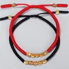 Charmarmband handgjorda tibetanska buddhistiska flätade bomullsbomra koppar pärlor lyckliga rep justerbara armband för kvinnor män tråd par