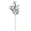 Decorative Flowers Beautiful Simulation Plant Eco-friendly Artificial Easy Maintain Olive Tree Branch Silk
