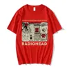 Męskie koszulki Radiohead T Shirt Vintage Hip-Hop Rock Band T-shirty Unisex Fani muzyki T-shirt z nadrukiem Męska koszulka z krótkim rękawem 100% bawełna Harajuku Tees L230224