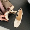 Sandalen Suojialun Frühling Marke Frauen Sandal Fashion Mix Color Ladies Casual Slingbac Schuhe Quadrat Zehen Low Heel Slip auf Mules 230224