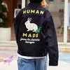 Men's Jackets Rabbit Lettered Embroidered Jacket High Quality Casual Human Made for Men Women Clothing 230223