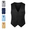 Gilets pour hommes Costume pour hommes Gilet doux Anti-rides à simple boutonnage Grand gilet de printemps à laver et à porter