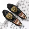 New Shoes Men Suede Leather Moccasins Mens Casual Embroidered Oxfords Loafers Man Shoes Party Driving Flats 1h68