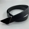 Svart l￤derb￤lten Kvinnor Mens Designer Belts Creative Plated Silver Cinturon Kvinnlig liten emalj Triangel Buckle Red Black Long Luxury Belt Women PD0017 Q2