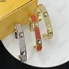 Designer Jewelry For Women Wedding Love Bracelets Luxury Red Gems Bracelet Fashion Diamond Gold Cuffs Stylish Cuff Men F 925 Silver Gift Top