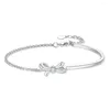 Bracelets porte-bonheur Elgant personnalité nœud papillon pour les femmes mode saint valentin cadeau demi-rond connecter cubique Zircon bracelets bijoux