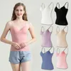 Camisoles & Tanks Summer Sexy Tank Tops Women Crop Modal Top With Built-in Bodycon Sleeveless Bra Basic Camisole Slim Shirt E6W1