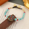 Strand Boheemse etnische stijl Hand ornament Tibetaanse vintage Nepalese kralen Persoonlijkheid Simple kralen Bell Bracelet