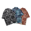 Camisas casuales para hombres Camisa de bandana Camisa de vestir de calle para mujeres Camisa de Paisley Camisa de playa de manga corta de hip-hop Z0224