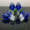 New Blue Cobra Bubble Head Glass Bongs Pipe à fumer en verre