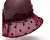 Ladies francesas Feminino Formulador Brit￢nico Hat de Hat de Ladies Onda Organza Novo Chap￩u Fisherman de estilo estrangeiro elegante