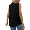 Summer Shirts Tank Tops For Women Loose Fit Pleated Square Neck Sleeveless Tops Curved Hem Flowy