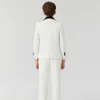 Bekleidungssets Jungenanzüge Formeller Anzug für Jungen Come Weißer Jacquard-Anzug für Jungen Blumen-Jungenanzug Kinderhochzeitsanzug Smoking