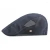 Berets Summer Mesh Ivy Cap Cap Retrots Men Men Flat Регулируемая британское стиль Cabbie Duckbill Visor Classic