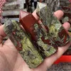 Decorative Figurines Beautiful Natural Dragon Blood Stone Quartz Tower Crystals Points For Decoration
