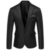 Giacca da uomo slim monopetto moda giovanile casual giacca da banchetto di nozze giacca taglia asiatica M-5XL