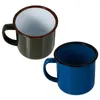 Cups Saucers 2pcs Coffee Mugs Camping Mug Small Vintage Tea With Handle Cup Water Drinking Travel