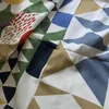 Tischdecke DUNXDECO Tischdecke Lange Party Stoffmatte Moderne abstrakte Farbe Geometrischer Druck 140x200CM Schreibtischbezug Textil