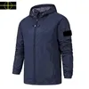 Stone Is Land Jacket Island Plus Size Designer Nowy męski męski Rushsuit Męski rękaw długi rękaw Casual Sports Marka Zipper Outdoor Waterproof Płaszcz Męska Kurtka CP 77