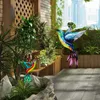 Decorative Figurines Objects & Metal Colorful Hummingbird Bird Crafts Wall Art Sculpture Hanging Ornament Garden Home Decor Figurine Outdoor