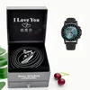 Polshorloges mannen kijken horloges kwarts klokmode lederen riem sport polshorloge creatieve geschenken box set