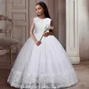 Kız Elbiseleri 2023 Çocuklar Uzun Nedime Beyaz Elbise Kız Çocuklar İçin Gelir Dantel Balo Prenses Elbiseler Vestido Çiçek Kız Elbise 12 14 Yıl
