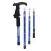 Trekking Poles Foursection Tandle Trekking Pole Outdoor Travel Cane Climbing Pole Aluminium Alloy Telescopic Pole Handing Walking Stick J230224