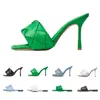 Lido elbise ayakkabıları Sandaletler Katır Düz Topuklar Slaytlar Dokuma Tasarımcı Kadınlar Kare Terlikler Bayanlar Düğün Yüksek Topuklu Ayakkabılar Elbise Toe Dazzle Moda Pompalar Boyut 34-40