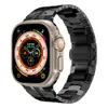 Edelstahlband für Apple Watch Ultra 49 mm Band 45 mm 44 mm 42 mm 41 mm Faltschließe für Apple Watch Serie 8 7 6 SE 5 4 Metalluhrband