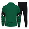 Chándales para hombre Chándales de otoño para hombre Trajes de ropa deportiva verde Conjuntos para hombre Chaqueta de tamaño de EE. UU. Pantalones Chándal informal Sudadera para hombre Conjunto de 2 piezas 230224