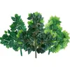 Fleurs décoratives Simulation branche feuilles plante en plastique faux rouge Ginkgo Banyan vert ingénierie Lan