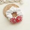 New Year Pony Tails Holder Red Chinese Knot Flannel Large Intestine Hair Band Accessories Cross Border Women's All-Match Elastic Hair Ring