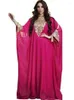 민족 의류 터키 무슬림 아바야 여성 드레스 세트 2 조각 시폰 스팽글 박쥐 슬리브 대형 가운 드레스 두바이 아랍 모로코 카프탄