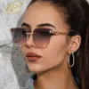 Zonnebrillen Simprect Rimless Square zonnebril Dames 2022 Luxury Brand Designer Quality Sun Glasses Fashion Vintage Retro Shades For Women G230223