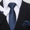 Noeuds papillon Style classique soie vacances présent cravate pochettes ensemble cravate noir accessoires de mariage rayé homme bureau