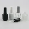 Garrafas de armazenamento 15 ml preto gelo gelo branco vazio garrafa de vidro esmalte 1/2oz Recipientes de esmalte com tampa de escova 20pcs