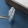 2023 Anello di fascino di qualità con diamante in due colori placcati hanno forma di serpente con timbro a scatola PS3538