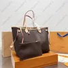 New 2pcs set designer tote bag Women leather handbag designer Tote lady clutch purse retro shoulder Purse Crossbody Bag