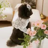 犬の首輪猫ハーネスは、小さな犬のための韓国のファッションデザインハーネスをハーネスシルバーピンクのフリーヘアピンのためのハーネス