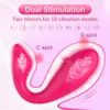 Vibromasseur double stimulation gode télécommande sans fil col de cygne femelle portant vibrateur point G jouets sexuels féminins jouet vibrant de masturbation ZD118